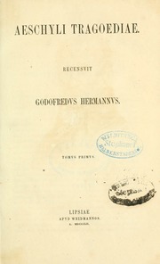Cover of edition tragoediaerecens01aescuoft