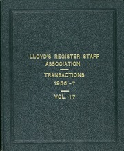 Lloyd’s Register Staff Association Transactions 19...