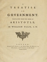 Cover of edition treatiseongovern00aris