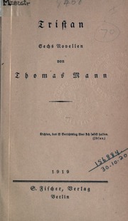 Cover of edition tristansechsnove00mannuoft