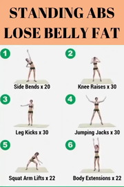 WORKOUT DAIRY - Standing abs lose belly fat.