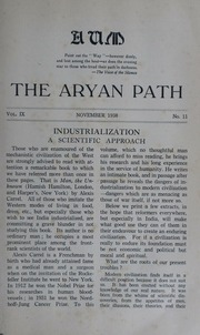 The Aryan Path Vol IX No 11