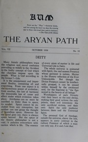 The Aryan Path Vol VII No 10