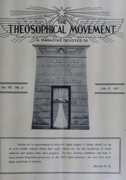 The Theosophical Movement Vol VII No 9
