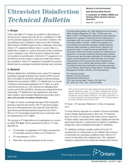 Ultraviolet disinfection technical bulletin [2010]