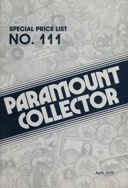 Paramount Collector: April 1979, Special Price List No. 111