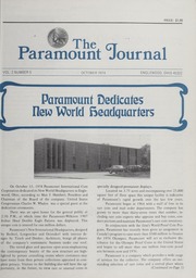 The Paramount Journal: Vol. 2 Issue 5, October 1974