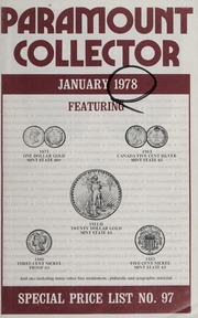 Paramount Collector: January 1978, Special Price List No. 97