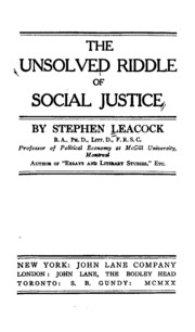 Cover of edition unsolvedriddles00leacgoog