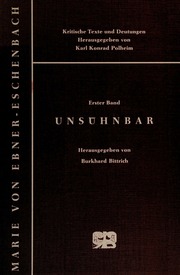 Cover of edition unsuhnbar0000ebne