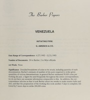 Venezuela [ANS photocopies of Charles Edward Barber papers, box 2, folder 10]
