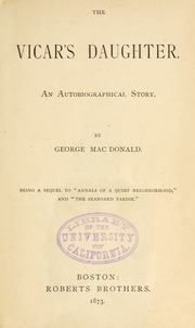 Cover of edition vicarsdaughterau00macdrich