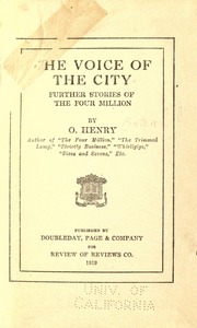 Cover of edition voiceofthecitythe00henrrich