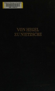 Cover of edition vonhegelzunietzs0000lwit