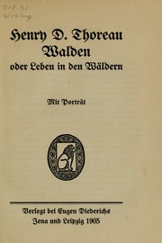 Cover of edition waldenoderlebeni00thor