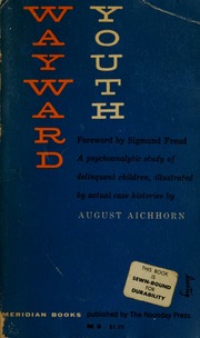 Cover of edition waywardyouthpsyc00aich