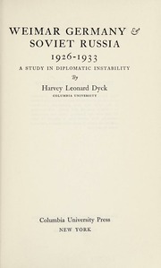 Cover of edition weimargermanysov0000dyck