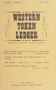Western Token Ledger: June 1977