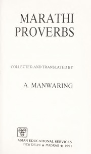 1899  Marathi Proverbs