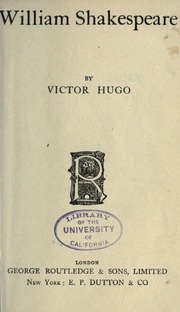 Cover of edition williamshakes00hugorich