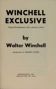 Cover of edition winchellexclusiv00winc