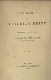 Cover of edition worksofheinrichh01heinuoft