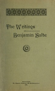 Cover of edition writingsofbenjam00morg