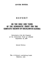 Report on the Role and Tasks of the democratic Fro