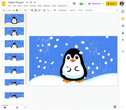 We are FLIPpin excited for the New Year and this flipbook we made with Google Slides🐧 #shorts