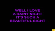 Sal Singing I Love A Rainy Night