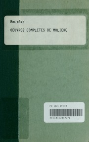 Cover of edition zoeuvresdemo05moli