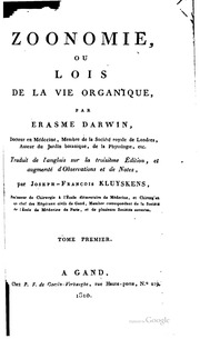 Cover of edition zoonomieouloisd00darwgoog