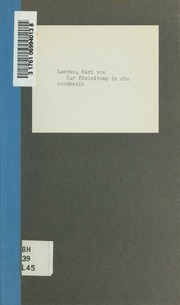 Cover of edition zureinleitungind00lemc