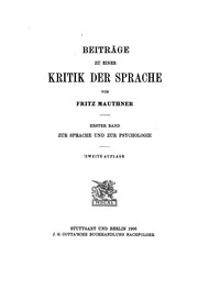 Cover of edition zurspracheundzu00mautgoog